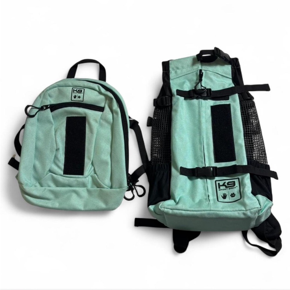 K9 Sport Sack Plus 2 Small Mint Dog Carrier Backpack 10"L X 9"W X 17"H - Picture 7 of 15
